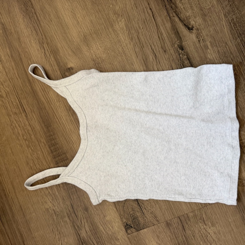 TNA Light Gray Ribbed Tank Top